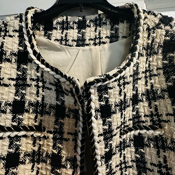 Evafreedom tweed blazer fully lined for work or casual. Size 2XL (US 14). - Picture 4 of 7